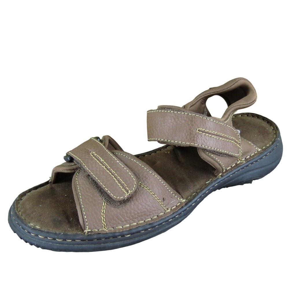 Dr. Scholl's Men's  Ankle Strap Brown Leather Size 10.5 Medium  Used 2025‎
